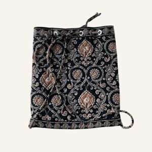 Retired Caffe Latte Vera Bradley Drawstring Tote